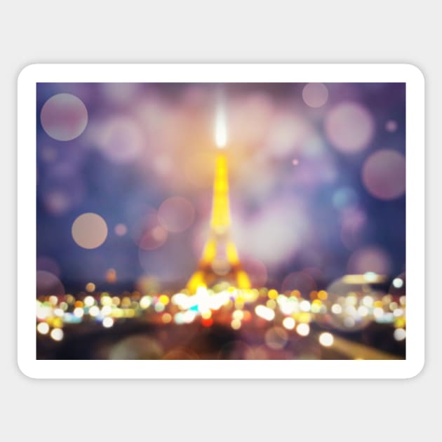 Abstract Eiffel Tower Sticker by psychoshadow